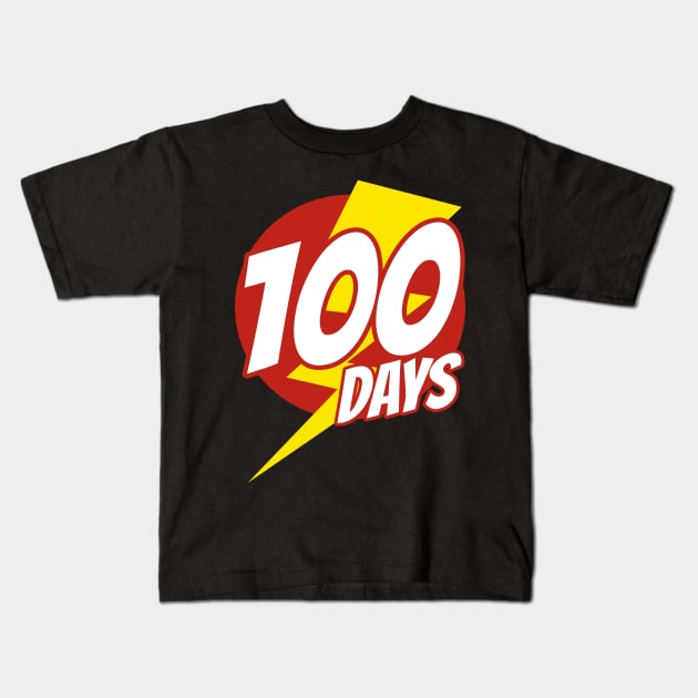 100 Days of School Superhero Edition Kids T-Shirt by isstgeschichte